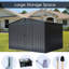 Remise de jardin en acier galvanisé 10 pi x 8 pi, rangement massif. 450 pieds cubes Pour atelier, vélos. Antirouille, résistant à la rouille, verrouillable, ventilé. Élégante cour, pelouse et patio. Remise de rangement noire 10x8, acier.