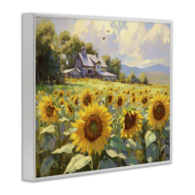 Giclée encadrée champ de tournesols, par Petal Prints Design