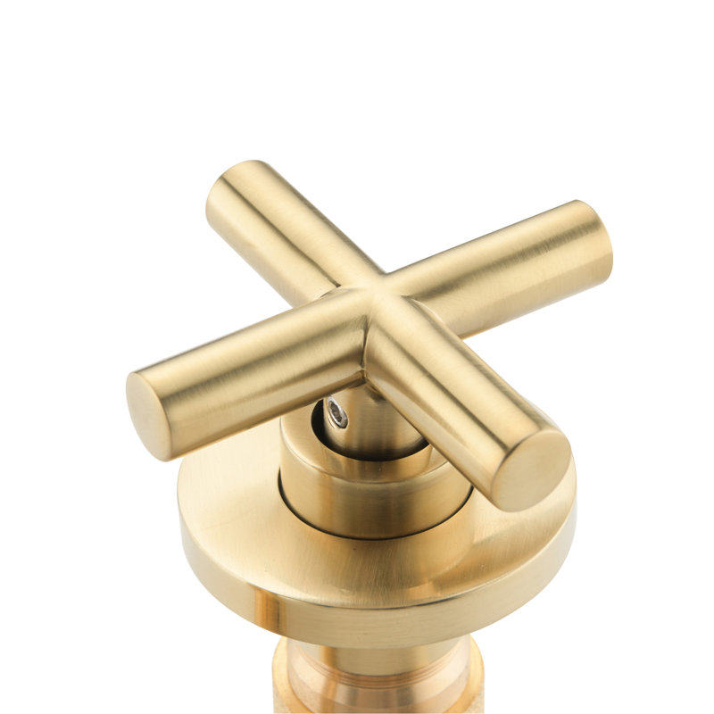 Wall Mounted Faucet Bathroom Sink - Gold Finish, Pop-Up Drainage System, Easy Water Control For Temperature Control, Drain Mechanism, Stainless Steel Finish