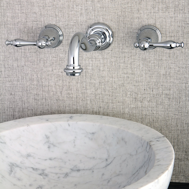 Robinet de salle de bain mural Kingston, Chrome poli