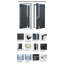 Porte d'entrée extérieure prémontée en acier Cynex 6777, inserts en acier inoxydable gris, style moderne, peint, largeur 81 cm x hauteur 203 cm, ouverture à droite vers l'intérieur.-93484015-93484029-93484038