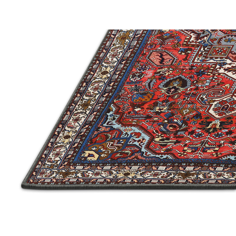 Tapis oriental rouge / beige / noir, Rectangle 8 pi x 12 pi