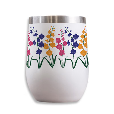 Papercut Flower Trio 11 oz. Wine Tumbler