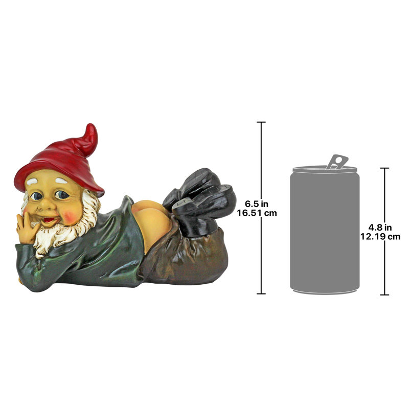 Sun Don't Shine Mooning Gnome Statue