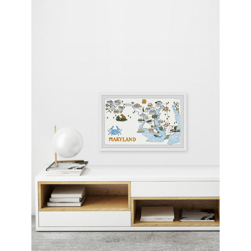 «White Maryland», reproduction de cadre photo sur papier, H 36 po x l 24 po x P 1,5 po