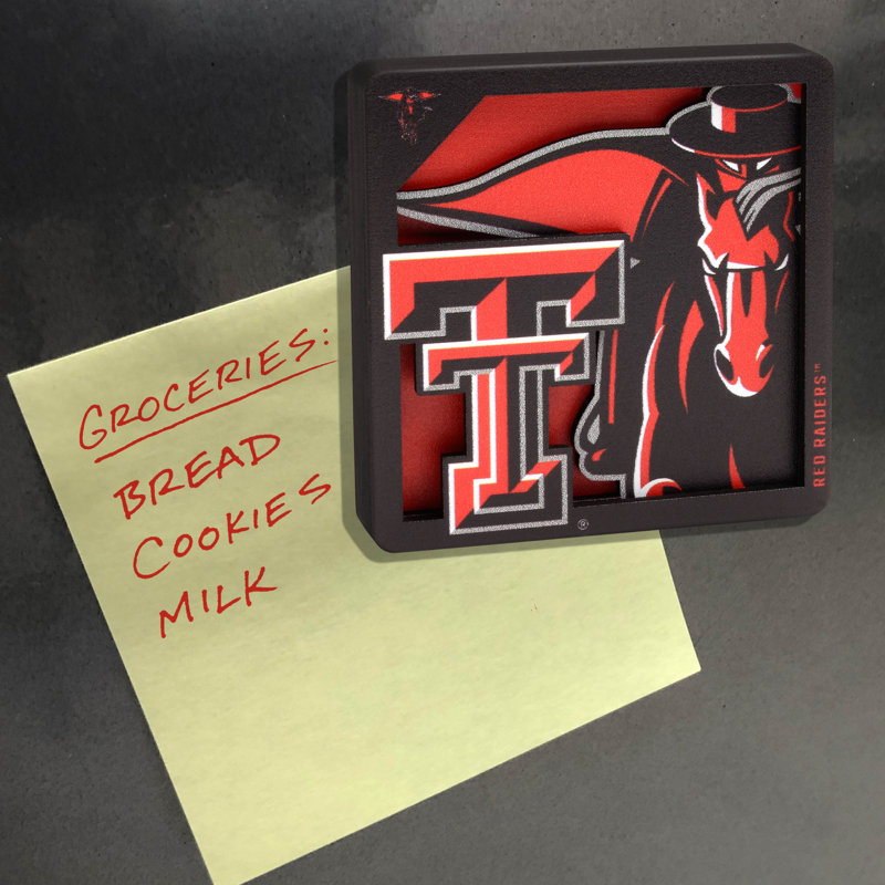 NCAA 3D Logo Series Magnets, NCAA Texas Tech Red Raiders