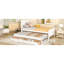Lit plateforme simple avec lit gigogne et tiroirs, blanc - Espace confortable pour les tiroirs de votre maison