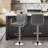 Faux Leather Adjustable Height Bar Stools, Swivel Counter Height Barstools Dining Chair with Armrest-1320793245