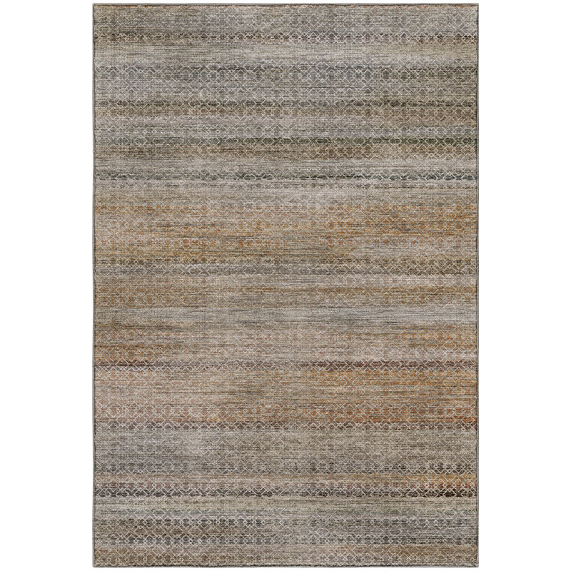 Tapis de qualité supérieure lavable à la machine Tirico ATI4, Kaki, 6 pi 6 po x 9 pi 6 po