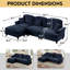 Canapé d'angle modulaire en chenille avec pouf-525980515-525980516