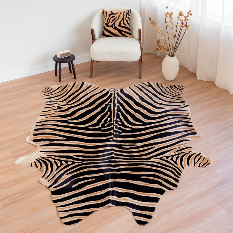 Tapis en peau de vache Zebra Safari