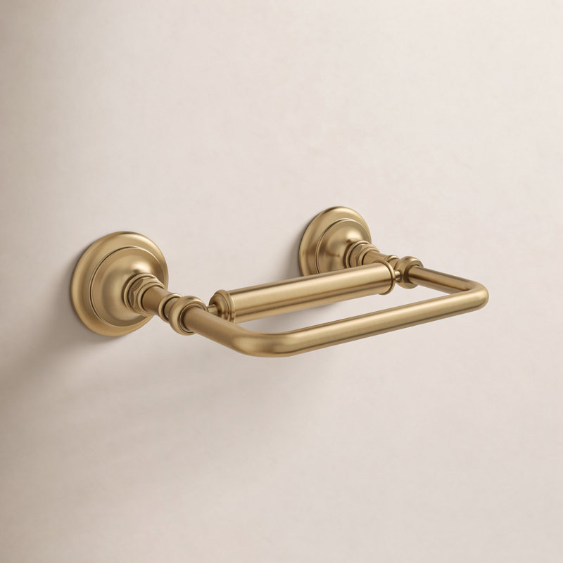 Artifacts® Pivoting Toilet Tissue Holder, Vibrant Brushed Moderne Brass