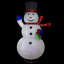 Décoration de Noël extérieure en forme de bonhomme de neige 71 po