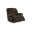Fauteuil inclinable manuel, mur zéro, velours de polyester taupe moelleux Mikey-111119469