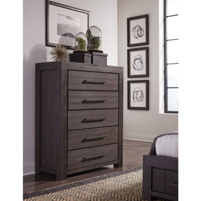 Commode 5 tiroirs en bois Boysen