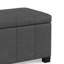 Repose-pieds de rangement rectangulaire en tissu d'aspect lin avec dessus relevable Dover-977971468