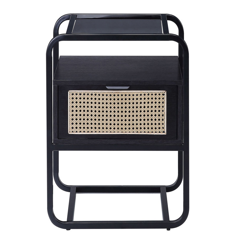 Table d'appoint avec plateau en verre