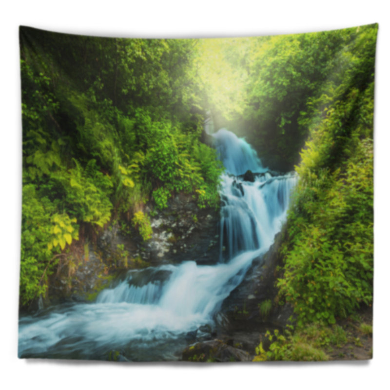 Paysage avec ruisseau Blue, H 68 po x l 80 po