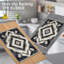 Tapis de cuisine 20 po x 32 po + 20 po x 48 po + 20 po x 59 po Tapis de cuisine à motif abstrait antidérapant 3 pièces