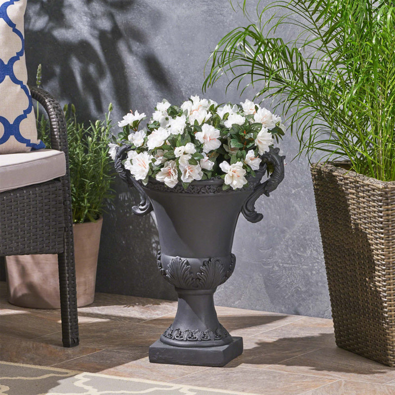 Charmant pot à fleurs en oxyde de magnésium pour toutes sortes de plantes, Noir