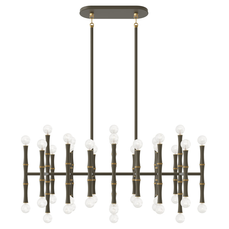 Kane 42 - Light Chandelier, Matte Smokey/Gold