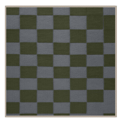 Machine Washable Checkered Brown Area Rug