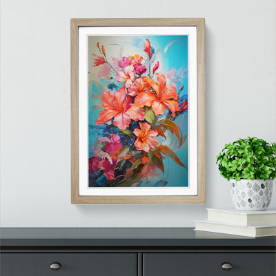 Floral Action Painting No.4 - Framed Print