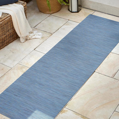 Tapis intérieur / extérieur bleu Amidon