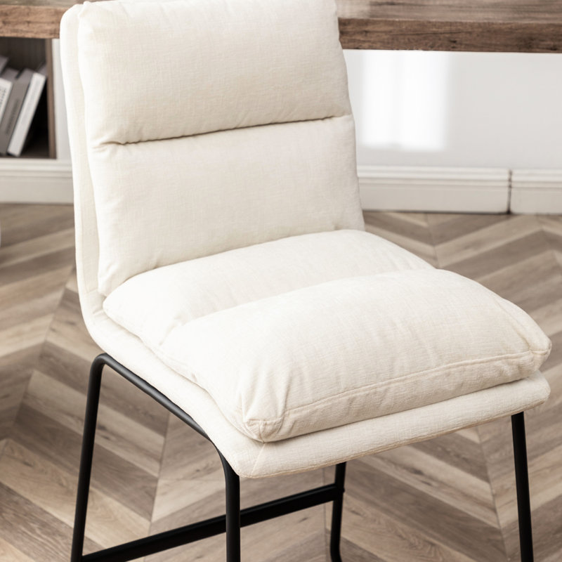 26 tabourets de 26 po de hauteur, de 2, rembourrés blanc vanille, similicuir et mélange pour une touche de douceur, rembourrés de mousse, durable