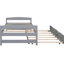Lit plateforme simple avec gigogne en gris