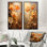 «Poppies Bronze Brilliance - Poppies», ensemble de 2 reproductions d'art mural