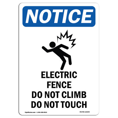 Osha avis - panneau de clôture électrique avec symbole