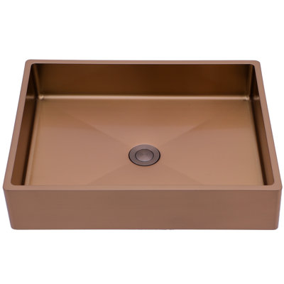 Bathroom Sink 19"X15" In Rose Gold - Nano Surface For Hygienic Use Increases Elegance