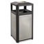 Poubelle en acier Safco Evos Series avec cendrier, 15 gallons et 38 gallons-15288069