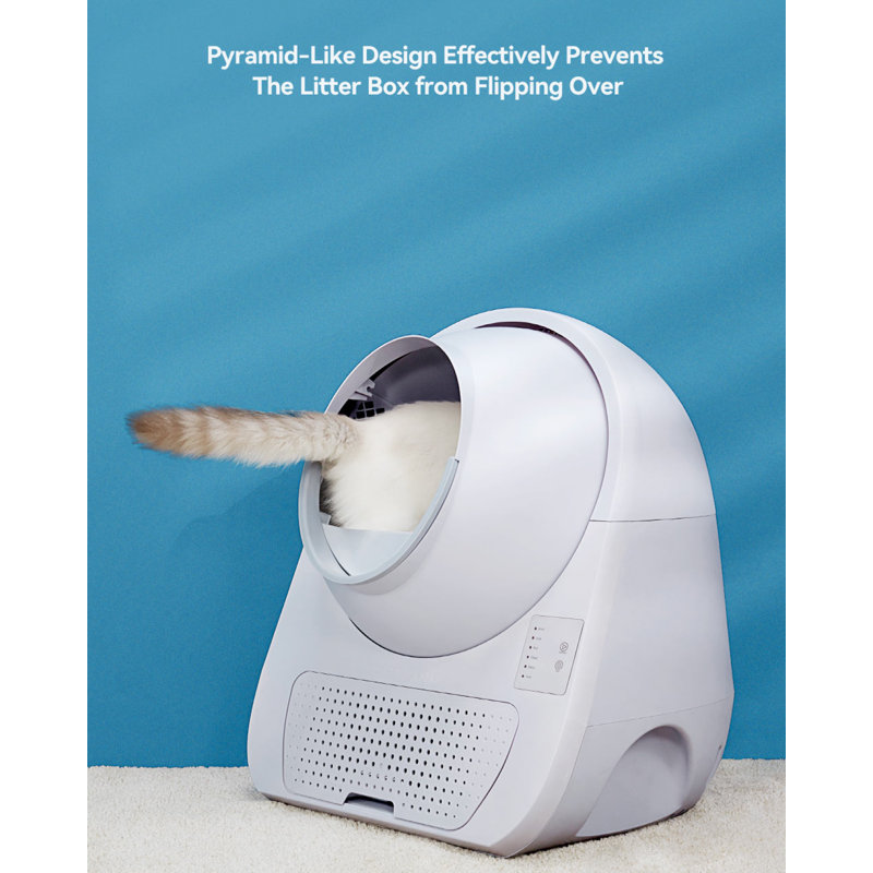 CATLINK Classic Model, Self-Cleaning Litter Box for Multiple Cats – High Capacity with Double Odor Control, For Cats 3.5–22 lbs, White