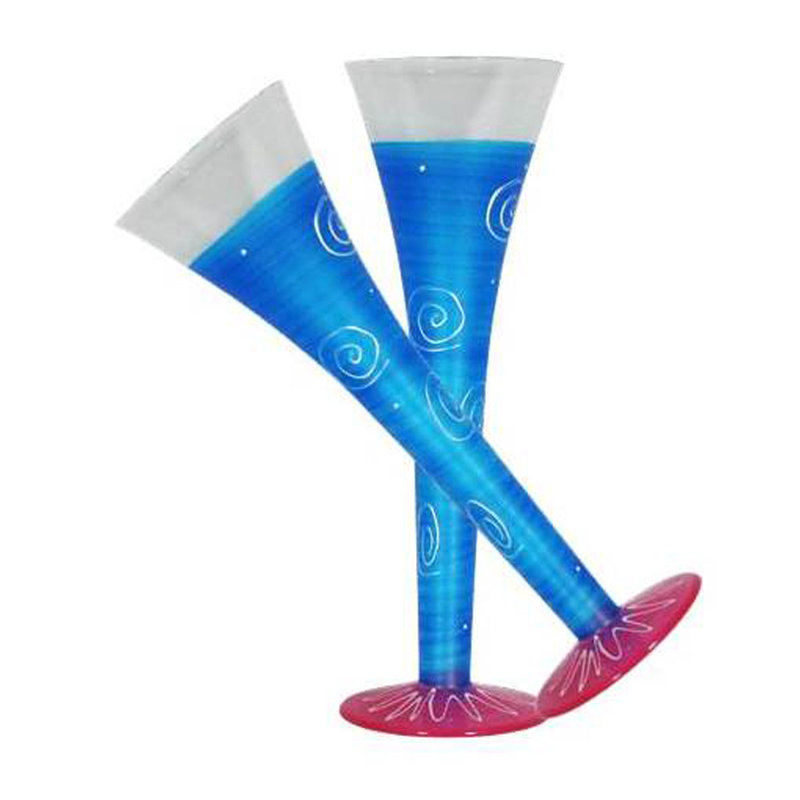 Flûte en verre Hanovre, Turquoise