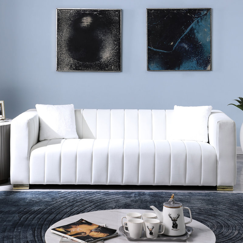 Velours blanc 3 avec intérieur moelleux à densité moderne