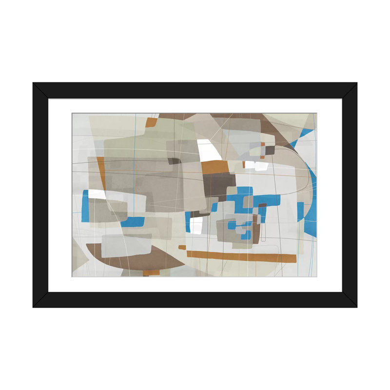 « somatique battement i », impression sur toile, Papier d'art encadré noir, Blanc, H 16 po x l 24 po x P 1 po