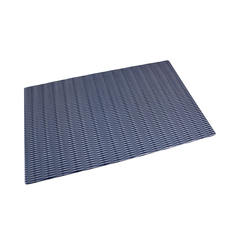 Elite Global Solutions Melamine Tray, White/Lapis Decal, 0.75" H x 20.88" W x 12.75" D