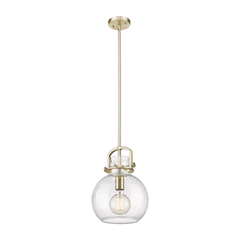 Luminaire suspendu à 1 lumière Badgett, Grainé