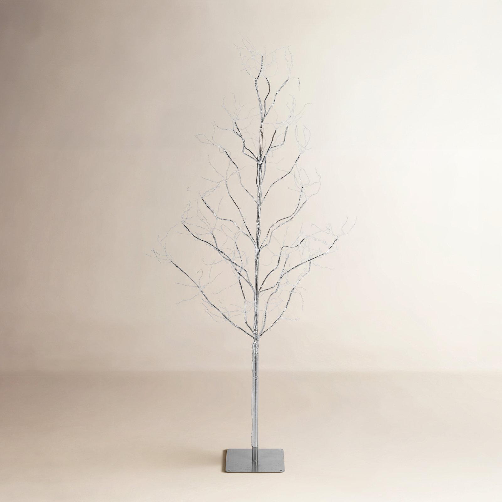 Silver 5' Pre-Lit Pine Christmas Tree