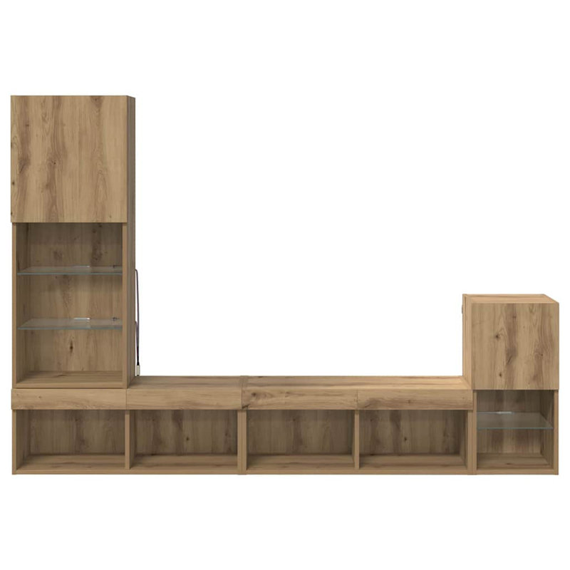Unfinished TV Stand for TVs up to 24", Artisan Oak
