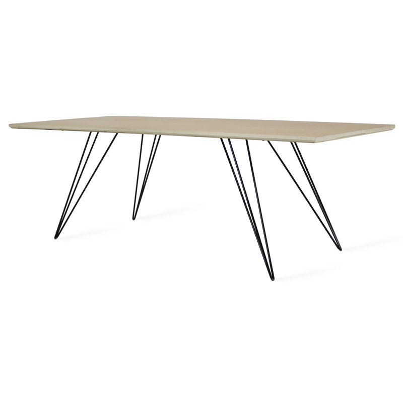 Williams Coffee Table, Black, 18" H x 54" L x 23" W, Maple