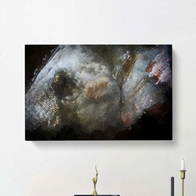 Colourful Elephant in Abstract - Wrapped Canvas