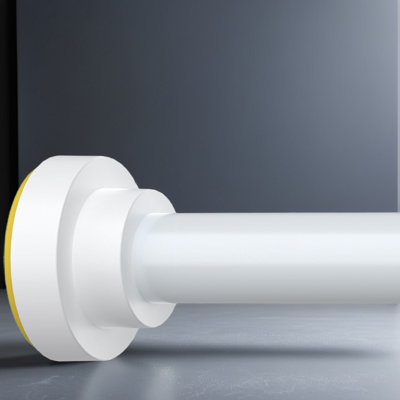 Adjustable Spring Tension Shower Curtain Rod, No Drill Installation, Anti-Rust Stainless Steel, Non-Slip Rubber Pads, Multi-Purpose Bathroom And Closet Rod