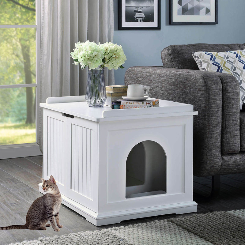 Litter Box Enclosure, White