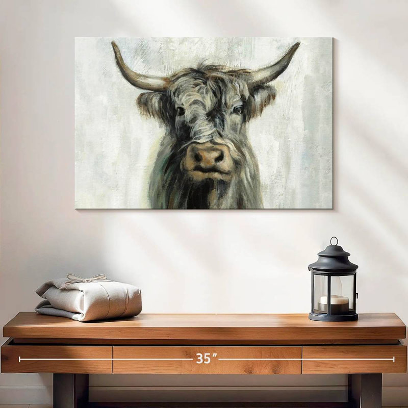 Brampt Highland Cow Horizontal, 16" H x 24" W