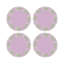 Pearl Bow Vegan Leather Round Pebble Placemat-803088647
