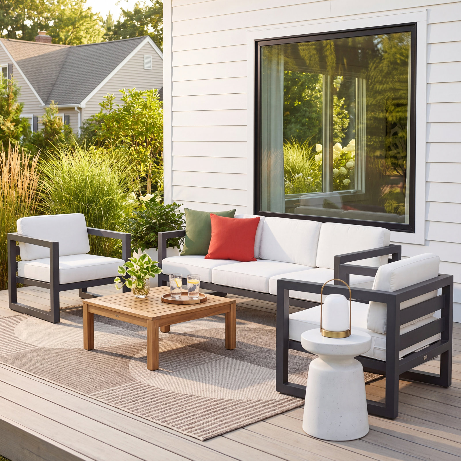 Avion 5 - Person Patio Seating Group, Canvas Natural Sunbrella® Canvas