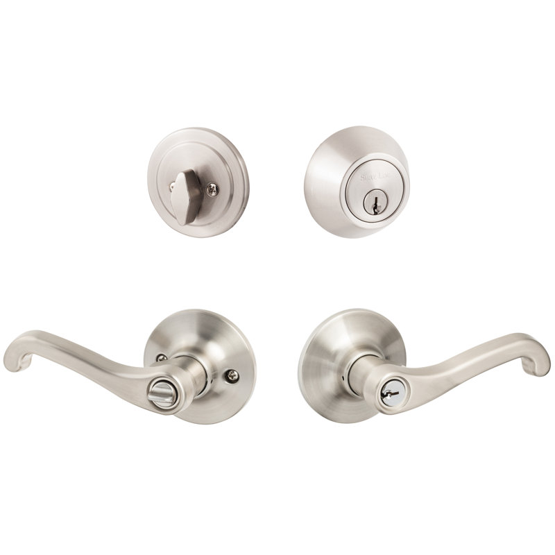 Sage Entry Lever and Deadbolt Combo, Satin Nickel